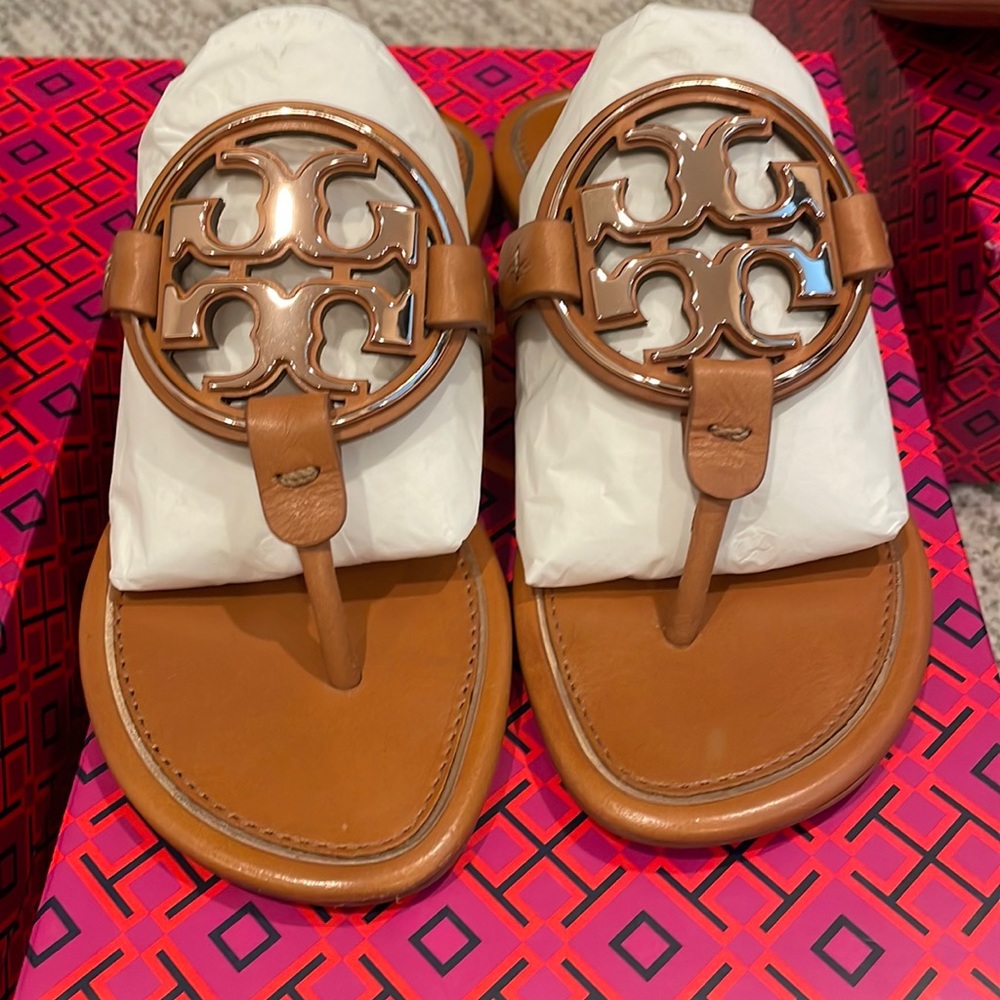 Tory Burch metal miller calf leather